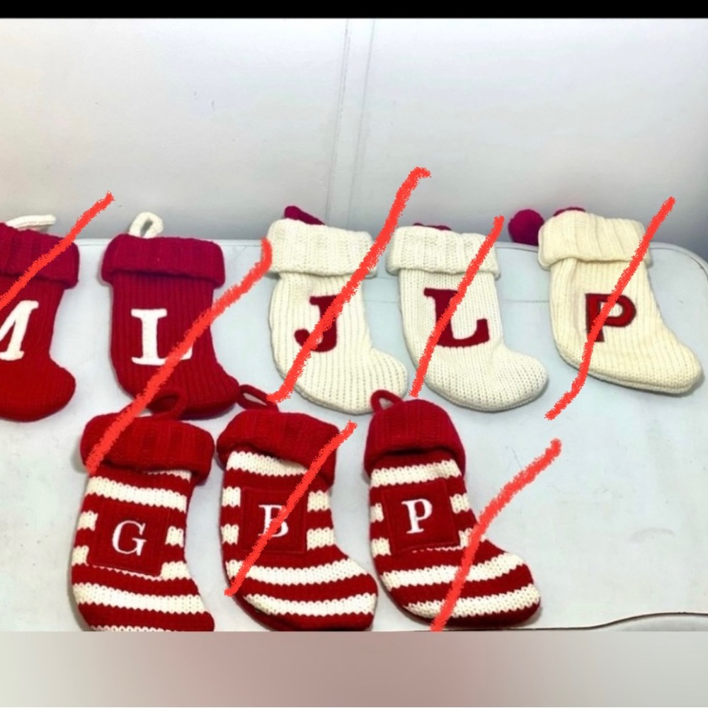 6” Embroidered stocking ONLY J LEFT